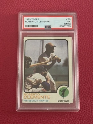 1973 Topps Roberto Clemente #50 PSA 5 (MC) - Salón de la Fama - Losa fresca Foto 1 de 3