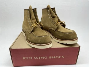 Red Wing Moc Toe Boots (UK 10) Olive Mohave 8881 Heritage Leather 6" Boot USA - Picture 1 of 14