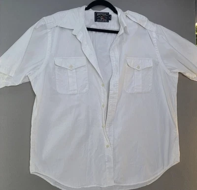 Camisa de vestir blanca de manga larga con botones talla XL de American Living para hombre Foto 1 de 4