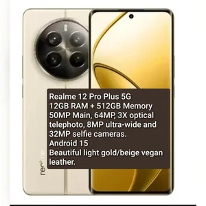 Realms 12 Pro Plus 5G - 512GB Memory + 12GB RAM- Virtually Unused- UK Despatched - Picture 1 of 11
