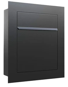 BARI by Bravios moderner Einbaubriefkasten schwarz - Bild 1 von 3
