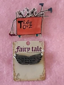 FAIRYTALE TO HAVE FAITH IS TO HAVE WINGS PETER PAN CHARM FOR BRACELET NECKLACE - Picture 1 of 4