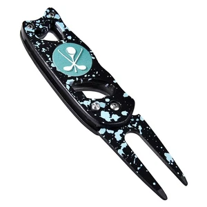 Golf Divot Strumento di Riparazione, 3 in 1 Compact Ball Marker Divot Tool, Pieghevole Golf... - Foto 1 di 7