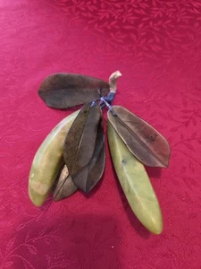 Vintage Chinese Hardstone Banana Branch With Leaves - Picture 1 of 9