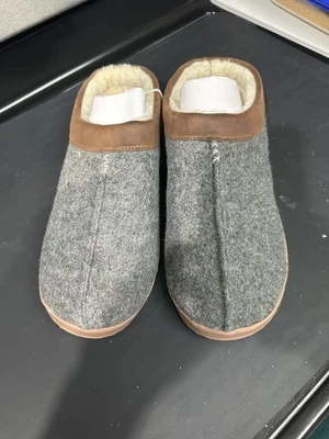 Zapatillas zueco de gamuza Dearfoams Warner High Vamp gris, marrón para hombre talla XL 13/14 Foto 1 de 4