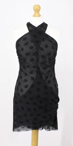 MARGHERITA MACCAPANI WOMENS CLARI DRESS FLORAL PRINT S /UK 8 BLACK RRP £410 IB - Picture 1 of 6
