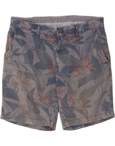 TOMMY HILFIGER Mens Chino Shorts W33 Medium Blue Floral Cotton CU08 - Picture 1 of 3