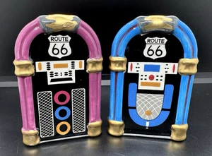 Route 66 Jukebox Salt and Pepper Shakers Appletree Designs - Picture 1 of 7