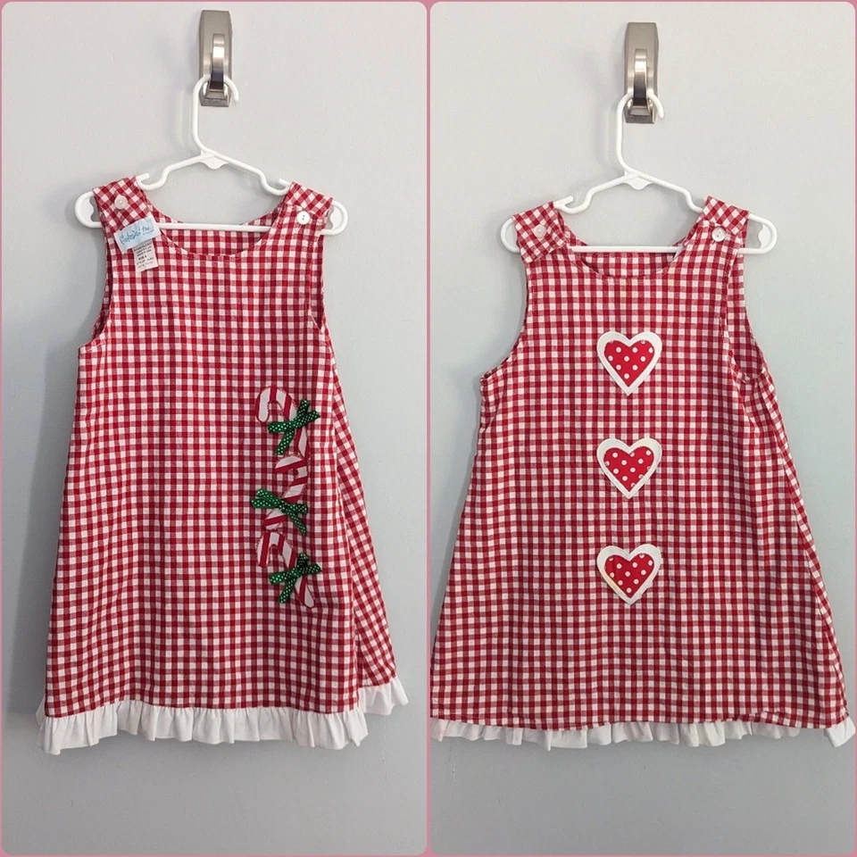 ¡Funtasia para niñas también! Vestido de Guinga Reversible Navidad San Valentín MANCHA 5 Foto 1 de 4