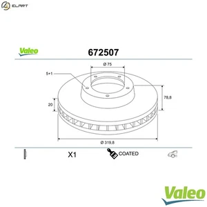 2x BRAKE DISC 672507 FOR BMW X5/SAV/F15/F85/E70 X6/SAC/E71/E72 N47D20D 2.0L 4cyl - Picture 1 of 12
