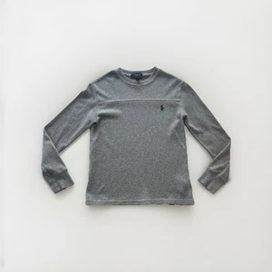 Polo Ralph Lauren Boys Long Sleeve Thermal Shirt Gray Size M (10–12) Waffle Knit - Picture 1 of 7