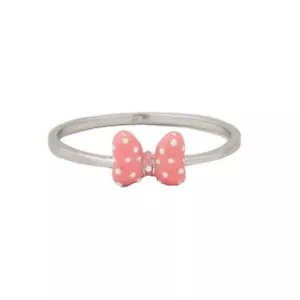 Anillo esmaltado con arco Pura Vida plateado de Disney Minnie Mouse - latón, rodio - Imagen 1 de 3