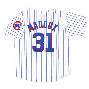 Greg Maddux Chicago Cubs Home White & Road Grey Men's Jersey w/ Patch
