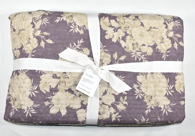 Pottery Barn Juliette Toile Reversible Pick Stitch Full Queen Quilt Wisteria NEW - Image 1 of 4