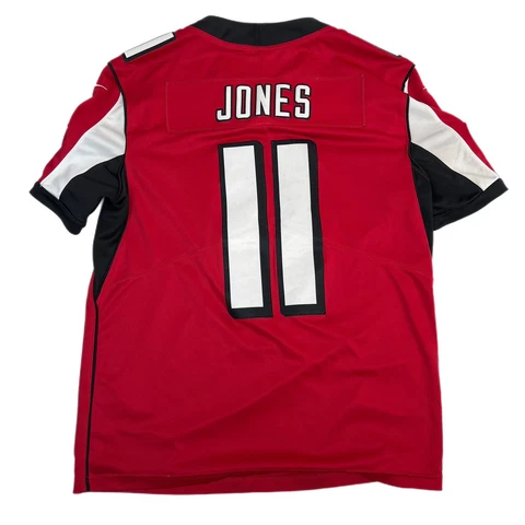 Nike Dri Fit Atlanta Falcons Julio Jones #11 Red Black Jersey Size Medium Cover