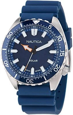 Nautica NAPNVF401 Men's Vintage Solar Powered 44mm Silicone Strap Watch - Image 1 of 2