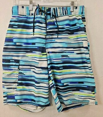 Roundtree & Yorke Mens Medium Blue Multicolor Swim Board Shorts  - Image 1 of 4