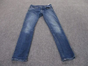 J CrewnJeans Adult 31 x 32 Blue Denim Straight Fit Faded Outdoors 484 Mens - Picture 1 of 14
