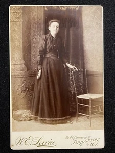 Bridgeton New Jersey NJ Woman In Black Cumberland Co. Antique Cabinet Photo - Picture 1 of 2