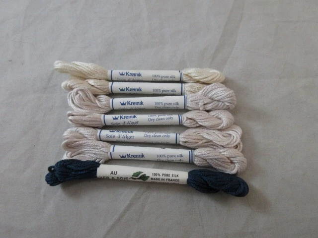 Kreinik Au Ver A Soie Soie D'Alger 55/2/7 5m 5.5 yards     Lot of 7    A159 - Image 1 of 1
