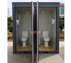 Bastone Portable Restrooms 2 Private Toilet Stalls W/Sink Mobile Toilet 110V