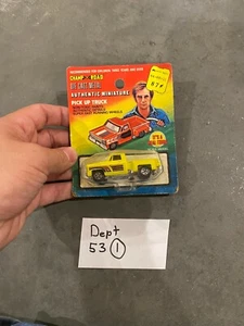 champ road pick up truck yellow Scale Model Vintage on Card Rare - Picture 1 of 6