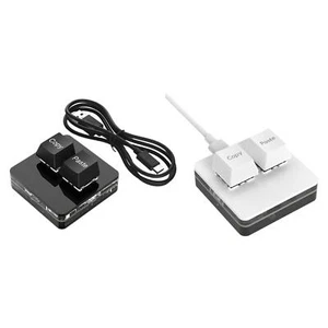 Copy and Paste 2 Key Keyboard with RGB LED Backlit USB Wired Red Axis Mechanical - Picture 1 of 7