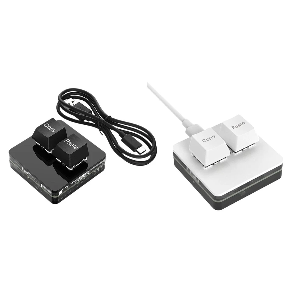 Copy and Paste 2 Key Keyboard with RGB LED Backlit USB Wired Red Axis Mechanical - Image 1 of 1