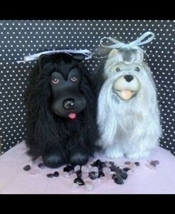 Maltese & Scottish Terrier Sweetie Pups FAKIEs Vintage (approx 1989)