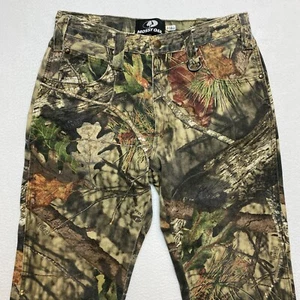 Mossy Oak Camo Jeans Men's 32 Green Tan Breakup Infinity Hunting Outdoor Pants - Picture 1 of 10