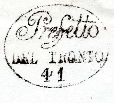 ITALY Cover French Occupation 1812 *Prefetto DEL TRONTO* DEPARTMENT CONQUIS YQ77 - Image 1 of 4