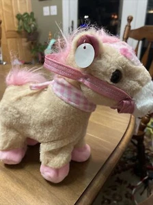 13" Animated Plush Horse/Pony_Stuffed Animal_Soft Toy_Interactive_Tan_New - Picture 1 of 4