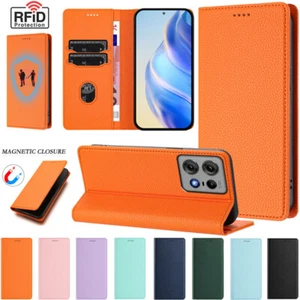 For Motorola Edge 60 50 Fusion 40 30 Ultra Wallet Card Case Leather Flip Cover - Picture 1 of 45