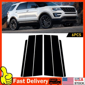 For Ford Explorer 2011-2017 2018 2019 Black Pillar Post Window Door Cover Trim - Picture 1 of 24