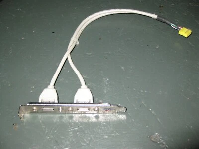 EXPANSION 2 PORT HUB USB 1.0 TO 9 PIN HEADER TO MAINBOARD PANEL BRACKET - Image 1 of 4