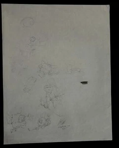 GARY LOCKE Firmado Dibujado a Mano Años 90 Cubierta de Revista Concepto Diseño Arte 18x24 #GL - Imagen 1 de 2