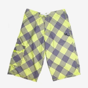 RocaWear Boys Board Shorts Youth XL 18/20 Yellow and Black Checkered Stripes - Picture 1 of 12