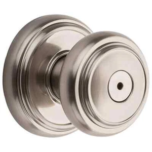 Baldwin Prestige Alcott Satin Nickel Bed/Bath Door Knob - Picture 1 of 9