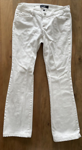 Ann Taylor Modern Boot Jeans Womens 4 (28x29) White Stretch Straight Denim Pants