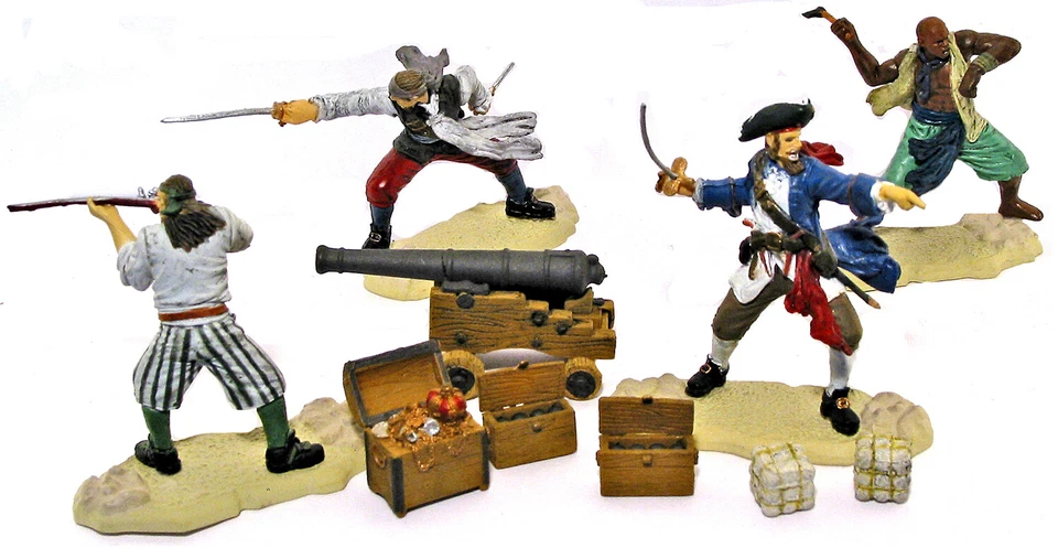 Forces of Valor Pirate Attack Set #1 - 54mm painted plastic - mint on card - Image 1 of 1
