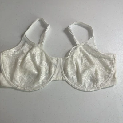 Bali Women's 42 DDD One Smooth U Lace Minimizer Underwire Bra 3386 White - Image 1 of 4