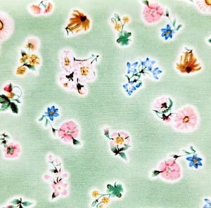 Fabric - Tasha Tudor 1 Is One RJR Fabrics Floral Flowers In Color 1 Yard - Picture 1 of 5