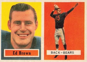 ED BROWN 1957 TOPPS FOOTBALL #43 - Picture 1 of 2