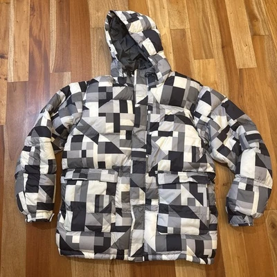 Columbia Jacket Mens Large L Git Down Puffy Puffer Geometric Parka Hooded - Image 1 of 4