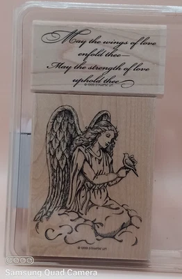 Estampilla de ángel grande Stampin' Up con sello de frase Foto 1 de 4