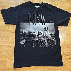 Hanes Mens Black Rush Graphic Band  T-Shirt Size Small - Picture 1 of 6