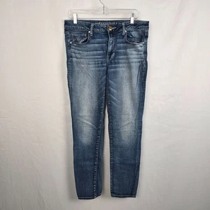 American Eagle Skinny Jeans Women's Waist 33 Blue Super Stretch - Picture 1 of 18