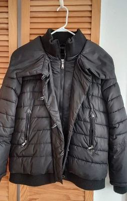 Chaqueta acolchada negra Steve Madden para mujer talla XL/TG Taylor Fashion 2012 usada en excelente estado Foto 1 de 4