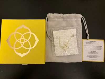 NIB Kendra Scott Womens Pearl Letter N Short Pendant Necklace Gold White Pearl - Image 1 of 3