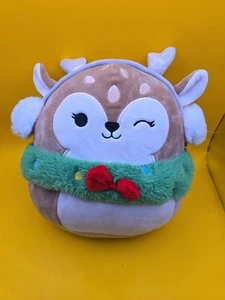 Squishmallow 10” Dawn Fawn Ciervo Reno Corona de Navidad Súper Suave Linda - Imagen 1 de 3